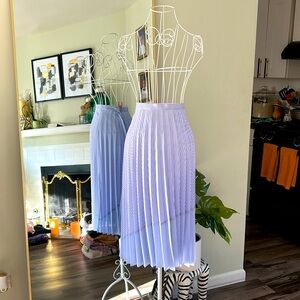 SAYLOR Asymmetrical Blue Striped Skirt